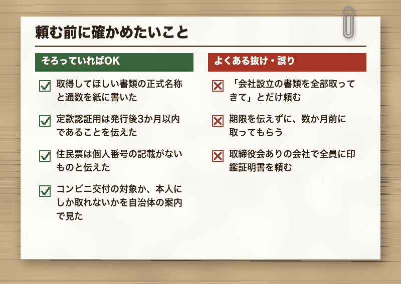 頼む前に確かめたいこと